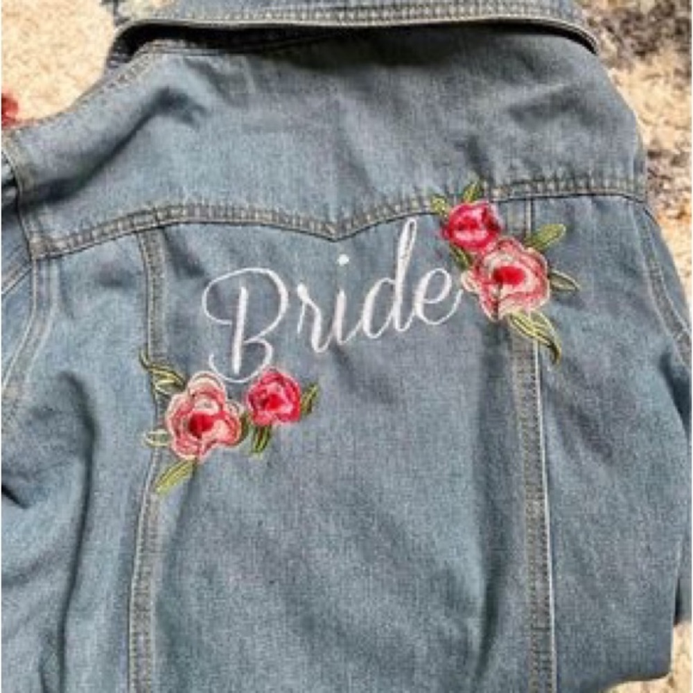 Embroidered Bride Denim Jacket